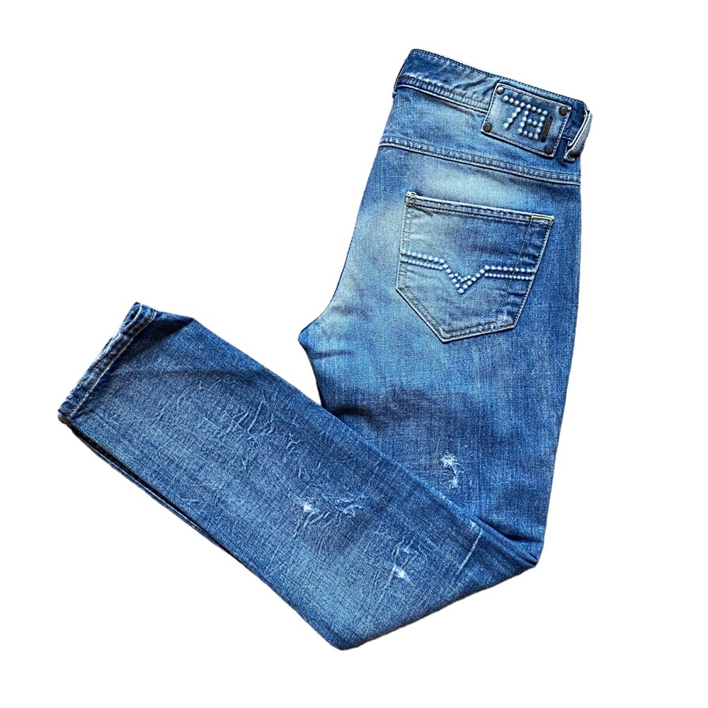 Diesel Women’s Denim “Floy” Size W29 L32 Straight Leg Jeans Distressed EUC
